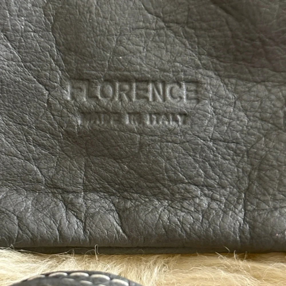 Franco Sarto Florence Italy Gray Leather Crossbody Travel Passport Bag